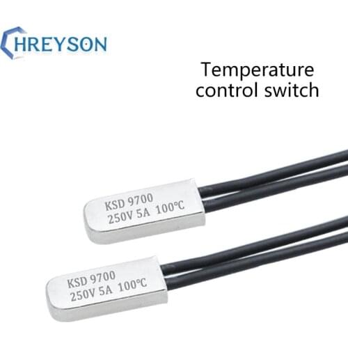 KSD9700 Temperature Control Switch Thermal Protector 5A Metal Normally Open Normally Closed 40 Degrees 50 Degrees 45-150 1Pcs