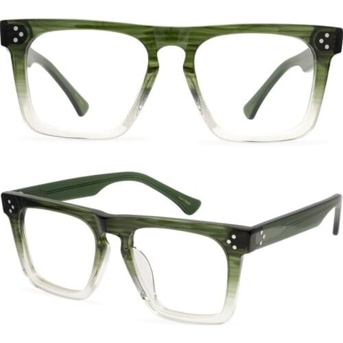 Vintage acetate reading glasses eyewear square oversized frame striped luxury optical men women glasses frame oculos feminino