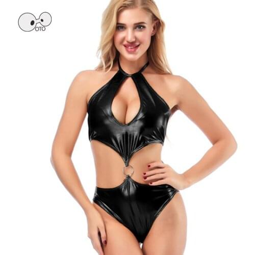 Women Shiny Exotic Swimsuit One Piece Swimwear Monokini Base Layer Beach Bathing Suit Bodysuit Sexy Beachwear Clubwear Costumes