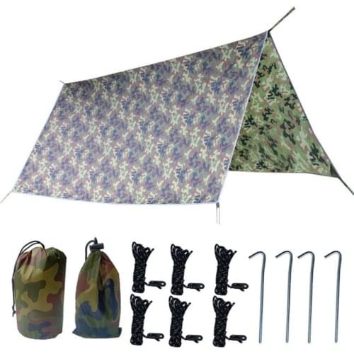 300X300cm Camping Beach Survival Sun Shelter Shade Awning Pergola Waterproof Tent UV protection Tarp with rope and peg