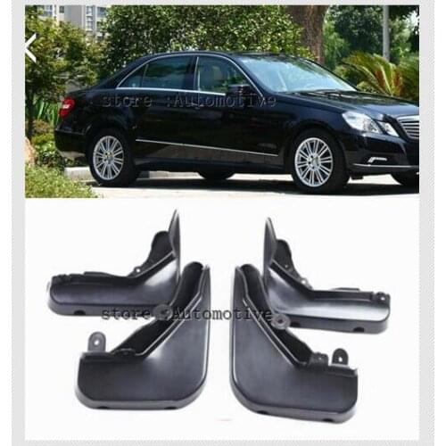 4pcs Mudguard Fender Mud Flaps for E-Class Soft Plastic For Mercedes Benz E-Class W212 E250 E300 E350 2008-2010 2011 2012
