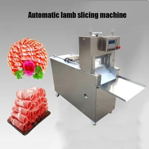 Automatic Feed Meat Lamb Slicer Home Manual Meat Machine Commercial Fat Cattle Mutton Roll Frozen Meat Grinder Plani 100-150kg/h