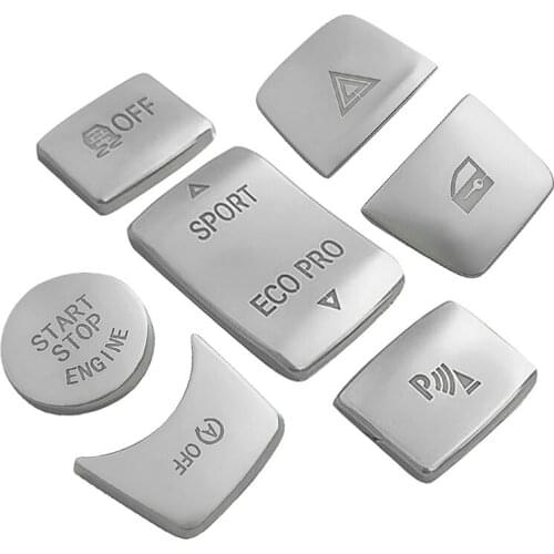 Car Left Side Central Handbrake Button Start Button Warning Decorative Cover Trim Sticker For-BMW F20 F22 F30 F34 F32