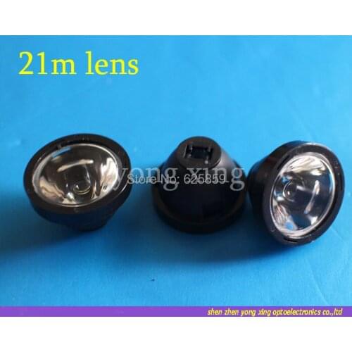 Free shipping 50PCS x 15,30,45,60Degree 21mm Lens For Cree XPE XPG XTE LED