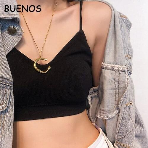 BUENOS Fashion 26 Letter Alphabet Pendant Necklace Chain Initial Bib Necklaces Charms For Women Jewelry
