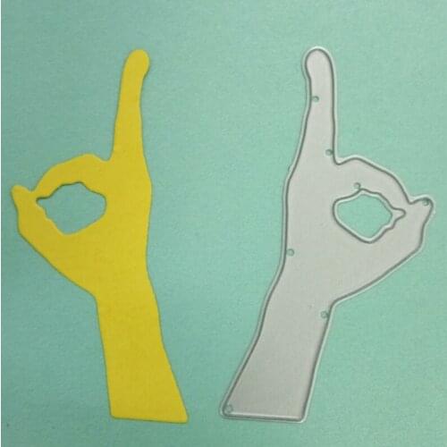 Hemere 78*32mm OK Gesture frame Metal Cutting Dies knife mold Scrapbook Paper Card Craft DIY Decoration die scrapbooking Stencil