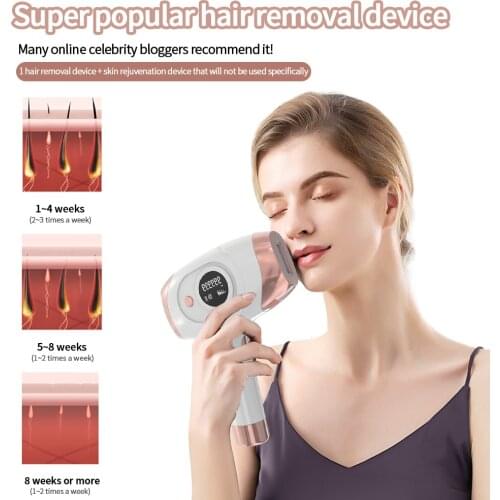 IPL Hair Removal for Women and Men,999,000 Flashes Auto Manual Modes 5 Energy Level Home Use Permanent Hair Removal Painless Hai