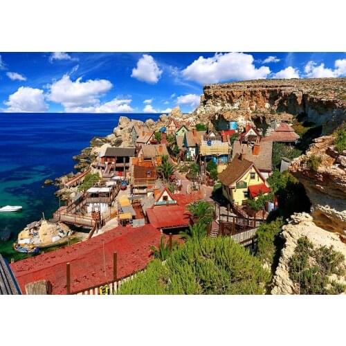 JMINE Div 5D Village house sea clouds Full Diamond Painting cross stitch kits art High Quality Scenic 3D paint by diamonds