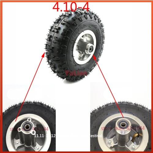 4.10/3.50-4 4.10-4 wheel and inner tube and 4 inch hub Rim for 49cc Mini Quad Dirt Bike Scooter ATV Buggy
