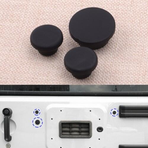 CITALL 3Pcs Tailgate Plug Set Spare Tire Carrier Delete Fit For Jeep Wrangler JK 2007-2012 2013 2014 2015 2016 2017
