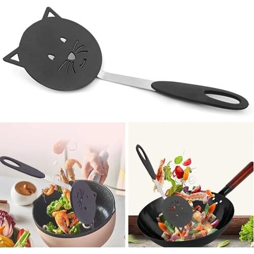 Creative Nylon Cute Cat Frying Spatula Non Stick Omelette Shovel Fried Fish Turner Pancake Flipper Cooking Tools Kitchen Gadget