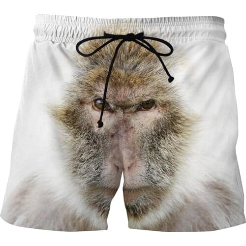 3D cool gorilla summer mens beach shorts 2021 new fashion sports casual style cool trousers beach pants fast casual fitness