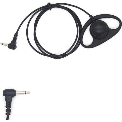Hot New Comfortable Pin 3.5mm D Shape Listen Only Soft Rubber Earpiece Headset For Motorola Radio Anti Noise earphone