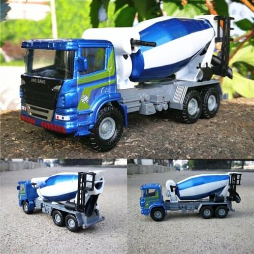 Best selling 1:60 mixer alloy model,exquisite die-casting engineering car,childrens educational birthday toys,free shipping