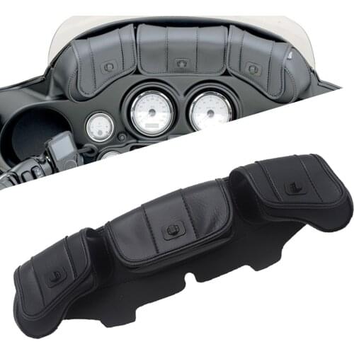 Motorcycle Windshield Bag 3 Pockets Fairing Bag For Harley Electra Glide Street Glide Ultra Limited Tri Glide 96-Up