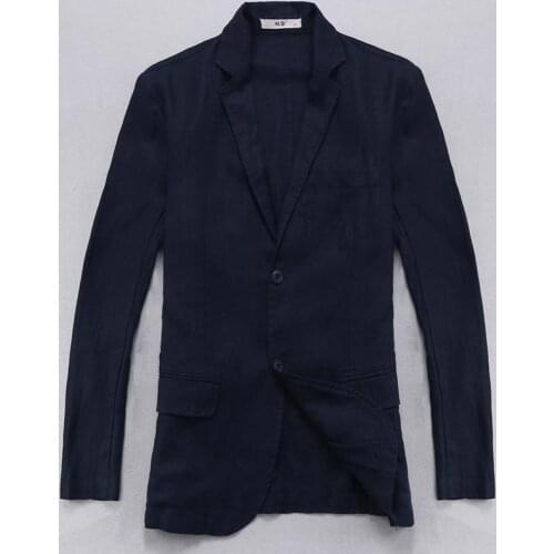 100% Linen jacket men long sleeve flax blazer men casual business jackets men fashion solid jacket mens big size terno masculino
