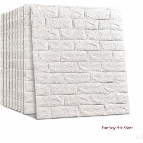 3d Brick Wall Paste Wallpaper, Decorative Foam Waterproof Wall Covering Wallpaper, Diy Background for Childrens Living Room