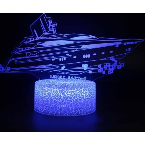 Sailboat Battleship Teen Room Decor Cute Lamp Desk Decoration Lights for Room Bedroom Deco Light Bulbs for Home Gifts LED163