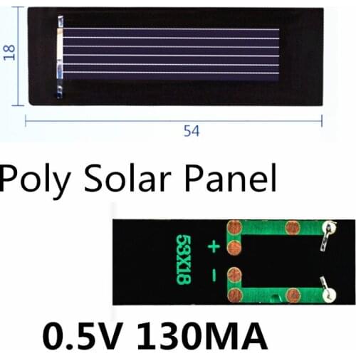 Poly Solar Panel 0.5V 130MA for DIY handmade fan cap