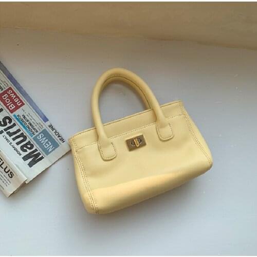 Women summer novelty delicate white yellow crossbody bag for female small pu leather korean stylish daily commuting OL handbag