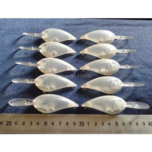 10pcs Unpainted Crankbait Fishing Lure Body 4 Inch 1/2OZ Blank lures JS#8128