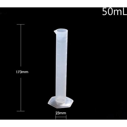 10 pieces/pack 50mL Food Grade Plastic Measuring Cylinder Thicked PP material laboratory Equipment Graduated Cylinder