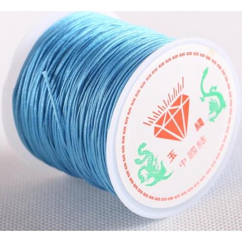 2Rolls 0.5MM Nylon String Thread For Diying Neckalce Bracelet Tassels Beading Blue Cord 50M/Roll