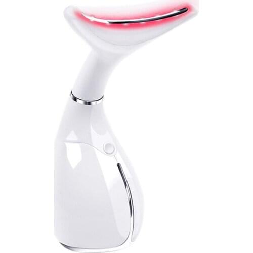 3 Color LED Photon Neck Skin Care Beauty Massager Wrinkle Double Chin Removal Neck lifting Vibration Therapy SPA Massage Machine