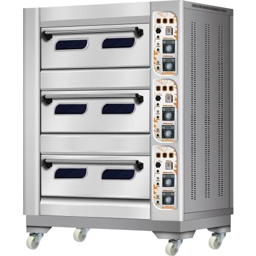 3 Layer 6 Pans Commercial LPG Gas Bread Baking Oven