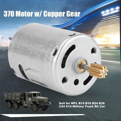 370 Motor w/ Copper Gear for WPL B14 B16 B24 B36 C24 C14 2.4G RC Crawler Military Truck