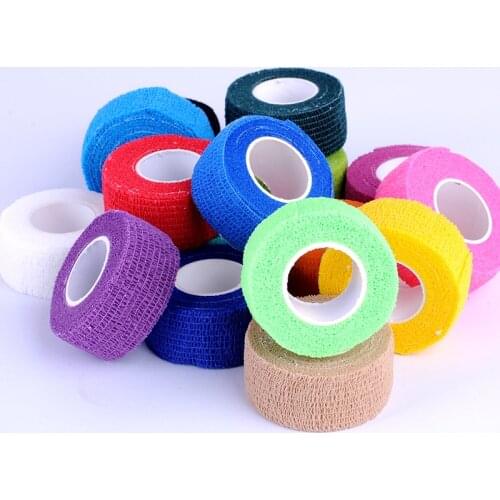 1Roll 2.5*4.5m Protective Self-adhesive Elastic Bandage Colorful Non-woven Sports Bandage