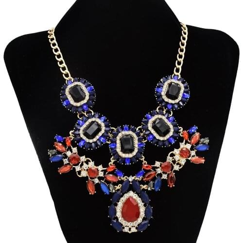 Bohemian Ethnic Vintage Flower Resin Beads Chain Statement Necklace For Women Turkish Gypsy Tribal Necklaces India Jewelry Gift