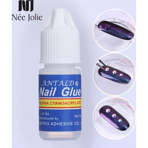 1 PC Nail Glue for Flase Nails Fast-dry 3D Decoration Nail Rhinestone Adhesive Liquid Fake French False Tips Cosmetic Tool