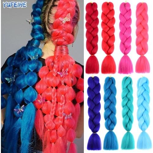 Jumbo Braid Hair 24inch Natural Colorful Synthetic Braiding Hair Kane kalone Extensions Long Wholesale High Temperature Fiber