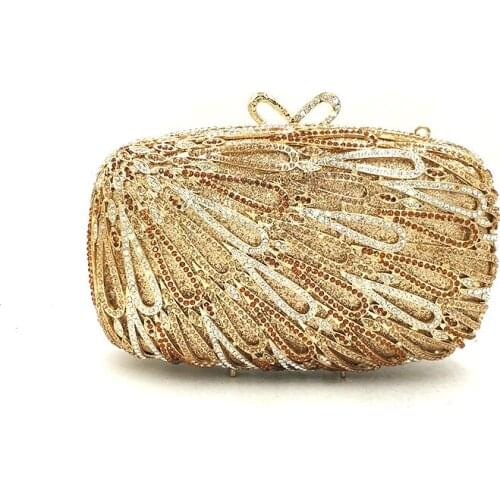 Elegant women evening party handbag diamonds luxury clutches ladies designer crystal purses Nigeria bridal wedding party purses