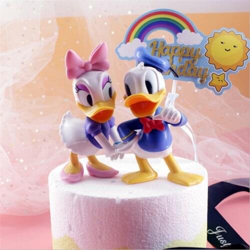 Disney Donald Duck And Daisy Duck Action Figure Doll Disney PVC Figure Donald Duck Toys Figurine Children Gifts Model Toys 11cm