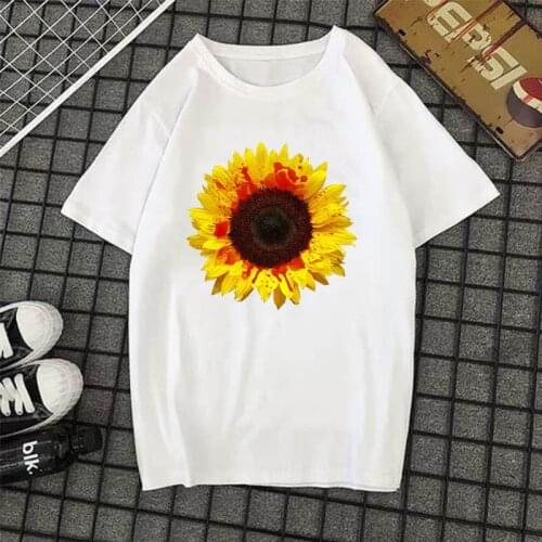 Polyester Tees Designed Harajuku Ladies Tee Loose Oversized Tops Wholesale Price White Summer O Neck Tshirt for Womens