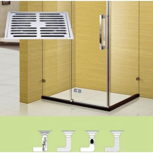 JFBL Hot Copper Bathroom Floor Drain, Balcony Floor Drain, Square Style Deodorant, Bathroom Shower Floor Drain 100X100MM