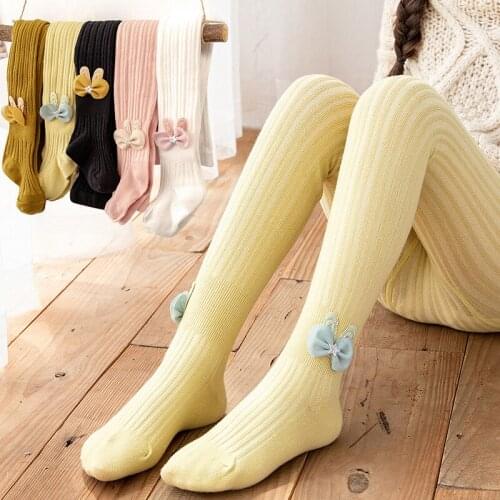 Girls Tights Princess Bowknet Baby Girls One-Piece Pantyhose Baby Spring and Autumn New Style Trousers Lace Stocking