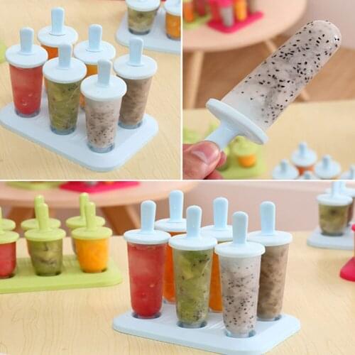 Ice Pop Round Shaped Mold Summer Homemade Ice Cream Pudding Jelly Yogurt Frozen Lolly Popsicle Mould Kitchen Tool