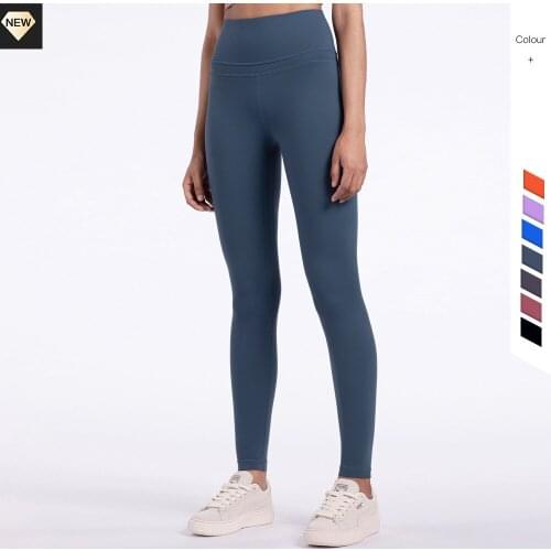 2021 High Waist Double Hip Line Lulu Leggings Women Pants For Sports Back Waist Pocket Jogging Training Yoga Leggings Sportswear