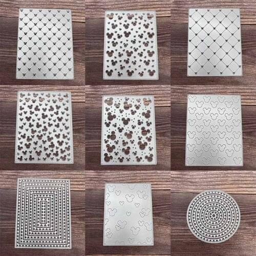 Metal Cutting Dies Rectangular Round Panel Decoration Scrapbook Paper Craft Knife Mould Blade Punch Stencils Dies