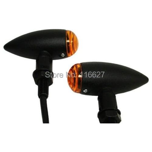 Freeshipping BLACK Bullet Mini TURN SIGNAL LIGHT for Harley Custom Chopper Metrics