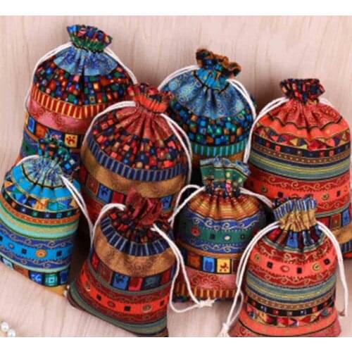 Fashion Portable Drawstring bags Girls Shoes Bags Women Cotton Travel Pouch Storage Clothes Handbag Jewelry Bag Storage Bag