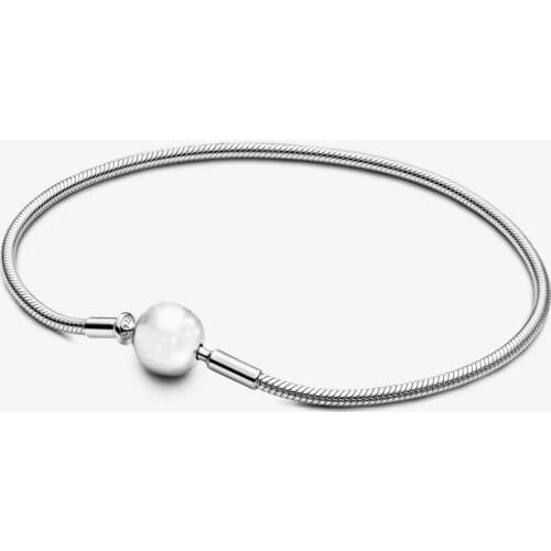 Genuine 925 Sterling Silver Me Snake Chain Bracelets For Women DIY Jewelry Bracelet Femme for Me Collection Charms Beads