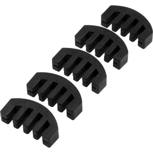 New 5pcs Professional Violin Use Black 5-Prong Rubber 4/4- 3/4 Violin Silencers Fiddle Practice Mutes for Violin Accessories
