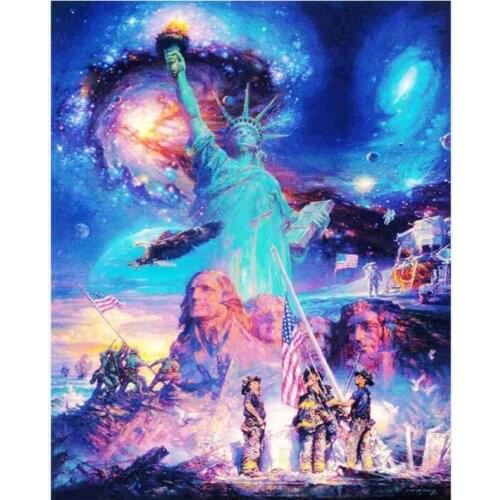 Full diamond painting statue of liberty rhinestone embroidery scenery mosaic decor diamond dots poster wall paper diy craft gift