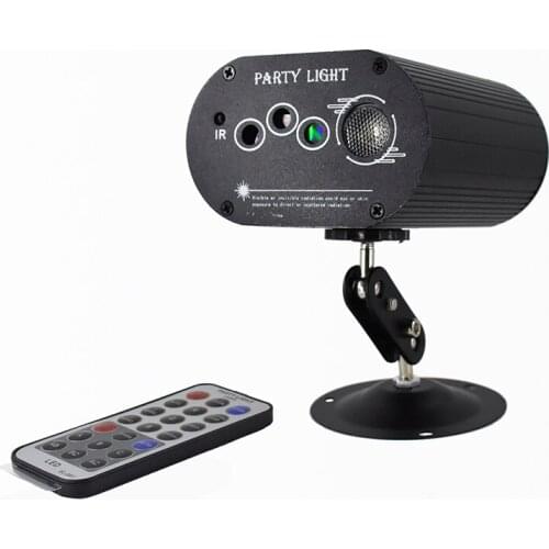 LED disco light stage light voice control music laser projection light 48 modes RGB effect light for party show with controller