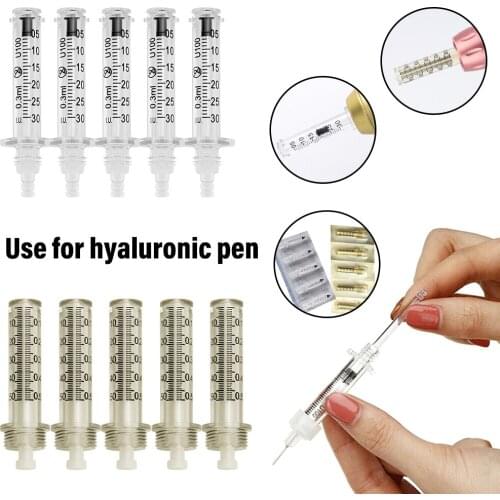 0.5ml/0.3ml Ampoule Head Syringe Needle for Hyaluronic Acid Pen Atomizer Water Syringe Disposable Wrinkle Removal SKin Care Tool