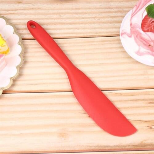 Long Handle Silicone Spatula Heat Resistant Butter Cream Mixing Knife Non-Stick Scraper Kitchen Baking Pastry Tool